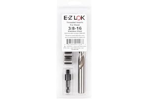 E-Z LOK - EZ-400-6-CR Knife Threaded Insert Installation Kit for Hard Wood - Stainless - 3/8-16