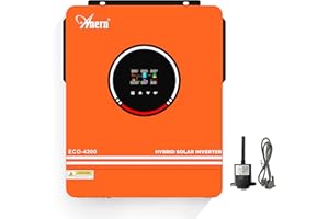 Anern 4200W Inverter ibrido 24V, uscita AC 230V con regolatore solare 120A, PV massimo 90~500VDC, inverter off-grid a onda sinusoidale pura con modulo WiFi, adatto per batteria da 24V