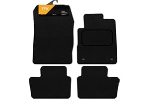 FSW - Tailored Mats - Fits Nissan Juke 2019 Onwards - Black Carpet - Anti Slip Mat - Non Slip Car Floor Mat, Fitted With Clips & Granulated Backing - 4 Pc Floor Mat Only