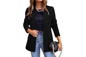 Hveuluop Gieen Blazer Donna nelegante - Casual, da Lavoro e Ufficio, Sottile, a Maniche Lunghe, per Primavera e Autunno, Aperto con Risvolto