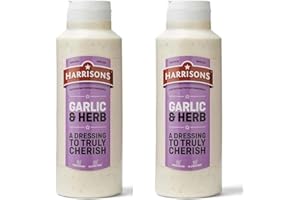 SOKIDS Harrison Garlic and Herb Sauce – Pack of 2 Garlic Sauce Bottles 1 Liter Each – Gluten Free with No Soya - No Artificial Color or Flavor – Made in UK