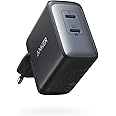 Anker PowerPort III 65W 2 Port USB-C Charger Compact Power Bank with Fast Charging, Compatible with MacBook Pro/Air, iPad Pro