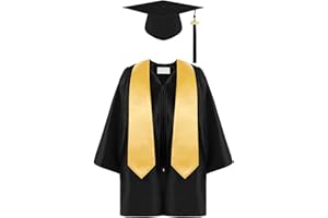 Feelcrag Preschool Children's Graduation Cap and Gown, 4 PCS with Shiny Tassel