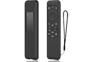 Momowin Custodia Protettiva per Telecomando per Samsung BN59-01432A, BN59-01432J, BN59-TM2360E, Custodia in Silicone per Telecomando Samsung (Nero)