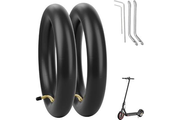OUXI 8 1/2x2 Chambre à air pour trottinette électrique Xiaomi avec 2 leviers, 8.5 Butyl Rubber Scooter Tires Double Thickness Front/Rear Wheel Replacement Chambre à air pour trottinette électrique