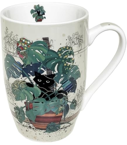 Mug en porcelaine décoré chaton qui joue avec une pelote de laine