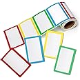 Joyzzz Name Tags Stickers, 300 PCS Adhesive Name Tag Labels Stickers, 3.5 X2.3 In Colored Blank Name Tag Category Tags for Office, School, Meeting, Kindergarten, Teachers, Parties, Warehouses, Clothes