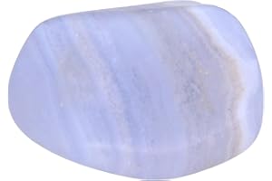 Lebensquelle Plus Piedra tamboreada premium | piedras pulidas | Piedra preciosa de bolsillo (Calcedonia azul, M)