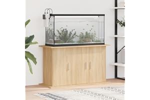 Homgoday Aquarium Stand Aquarium Base Cabinet Aquarium Table Aquarium Cabinet Aquarium Cabinet Terrarium Cabinet Sonoma Oak 101 x 41 x 58 cm Wood Material