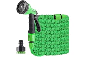 WESEN Expandable Garden Hoses, 25ft/50ft/100ft/125ft/150ft/200ft Garden Hose, Hose with 8 Function Spray Nozzle, 1/2"&3/4" Connector Fittings, Expanding Flexible Retractable Garden Water Hose Pipe