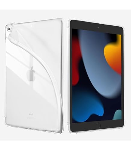 TiMOVO Cover per iPad 9 Generazione 2021/iPad 8 Generazione 2020/iPad 7 Generazione 2019, Custodia con Guscio Posteriore Traslucido Smart Cover con Auto Svegliati/Sonno per iPad 10.2, Bianco