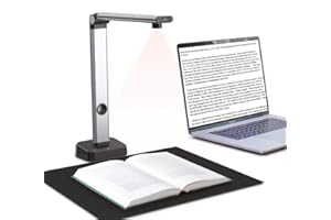 JOYUSING Scanner per Documenti Portatile HD da 14 MP, Scanner per libri, acquisizione formato A3, OCR multilingue intelligente, Converti in PDF/Word/Txt/Excel su Windows e PDF su Mac