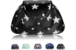 VAVABOX Bolsa de Maquillaje con cordón Perezoso, portátil, Grande, de Viaje, Bolsa de cosméticos, Bolsa de Viaje, Bolsa de Maquillaje, Organizador de Almacenamiento para Mujeres y niñas (la Estrella)