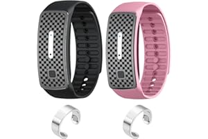 AOUZOVLI Ultrasons Bracelet 2 pièce et Bague Ouvert Réglable 2 pièce Ultrasons Bracelet Ensemble pour Homme Femme Portable Classique Bracelet Réglable Cadeaux Bijoux Lenvironnement Extérieure Bracelet