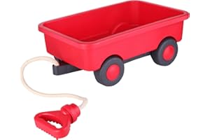 SECENART Secen LONDON Wagon Car Outdoor Toy-Wagon Car with Rope Grab-Pull Apparatus Wagon Kids' Pull-Along Wagon - / Outdoor Toy/Garden Toy/Trolley/Cart/Truck/Pull Along Toy (Red)