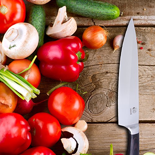 Sunvito Chef Messer, 8 Zoll PRO Edelstahl Chef’s Messer für einfache Hand mit Geschenkbox - 7