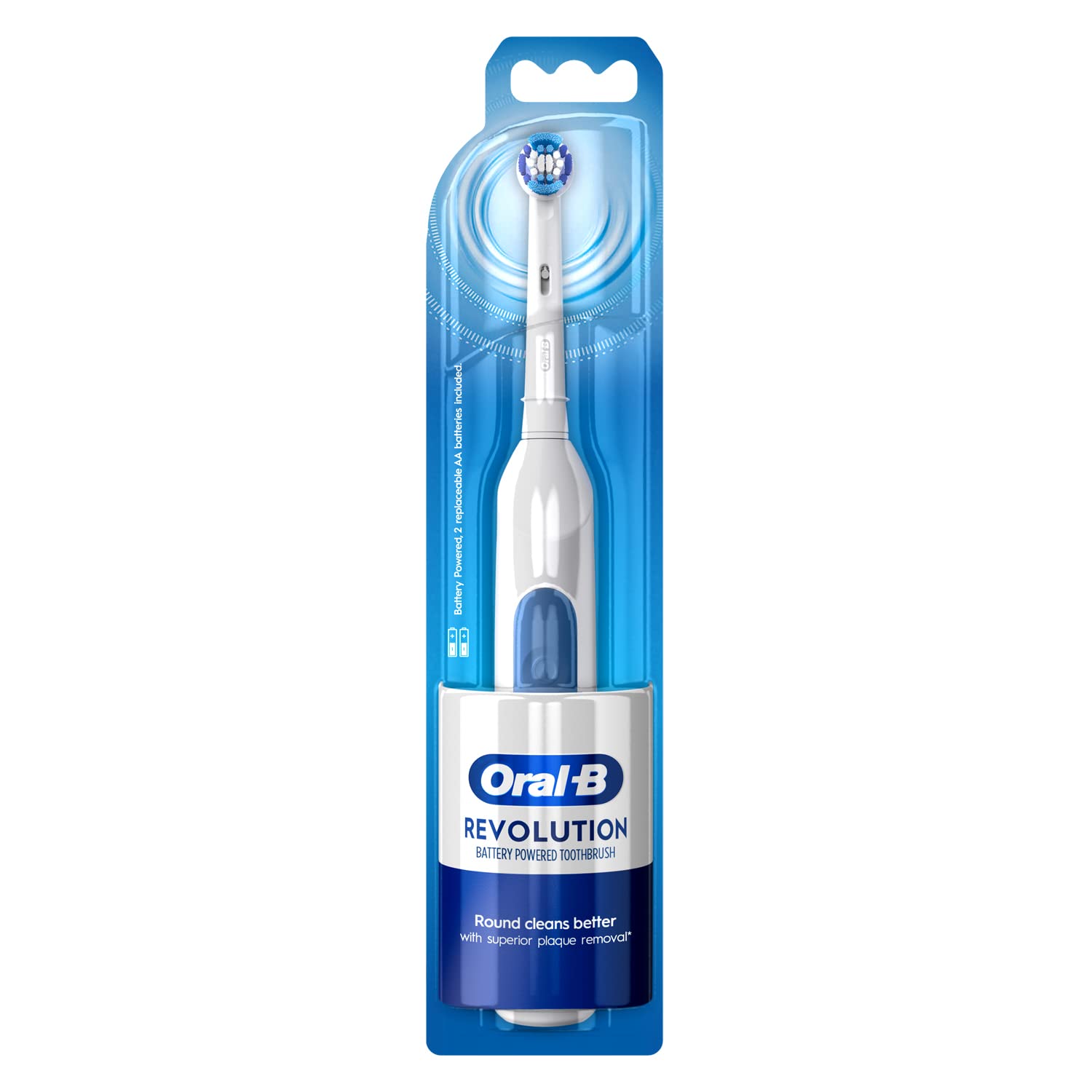 Oral-B Revolution Battery Powered Brush With Round Brush Head-Automatic,Adult,154 G
