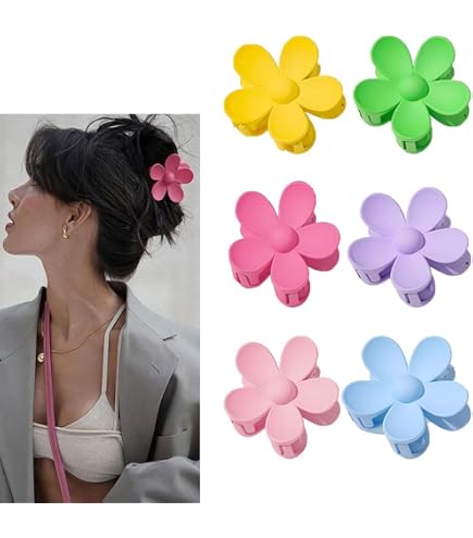 Clip Fermacapelli A Molla Con Effetto Pelle, Denti A Incastro, Per Applicazione Trucco E Uso Quotidiano, Colori Verde, Blu, Vino - 3