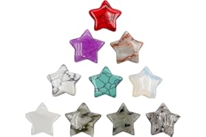 VARKAGE 10 Stück Große Kleine Edelsteine, Sterne Edelstein, Glückssteine für Kinder, Meditation,Therapie, Diy-Zubehör, Blumentopf- und Aquariumdekoration