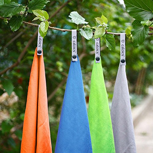 Mikrofaser Handtücher,Caloics® leichtes, schnell trocknendes saugfähiges&Antibakterielles Deodorant Mikrofaser-Badetuch 130 x 80 cm und 60 x 38cm für Reisen,Bad und Sport - 7