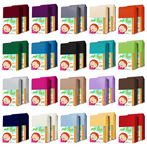 2er Packung KINDER Jersey Spannbettlaken Spannbetttuch 60 x 120 cm - 70 x 140 cm, Farbe: Anthrazit-Grau