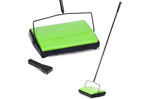 MAXIMEX WENKO Szczotka do dywanów zielony, 28 x 105 x 19 cm, czarna