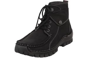 Wolky Jump Hohe Schnürschuhe Nubukleder schwarz Größe