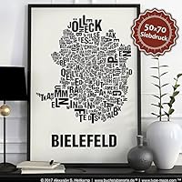 Bielefeld Buchstabenort Schwarz auf Naturweiß