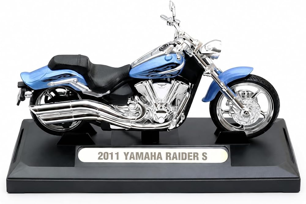 MOTORMAX Kutulu 1:18 Süper Model Motosiklet, Koleksiyonluk Diecast Motorsiklet Modeli, Detaylı Oyuncak ve Sergileme Motoru MM-76205D (METALİK MAVİ)