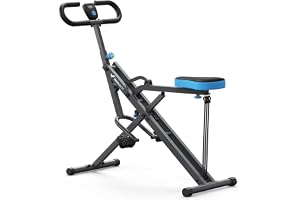 MERACH 2 i 1 knäböj roddapparat, vikbar knäböjningsmaskin | För skinkor, ben och core träning, 10 min uppbyggnad för hem och gym, max belastning 160 kg – R07