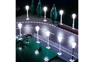 TEDDOO Design Bloc de lumière LED - 15 lampadaires, hub 10 en 1 et 7 en 1, câble Super Fin caché dans Les Blocs de Construction, Compatible avec Lego, Simple (Blocs Blancs, lumière Blanche)