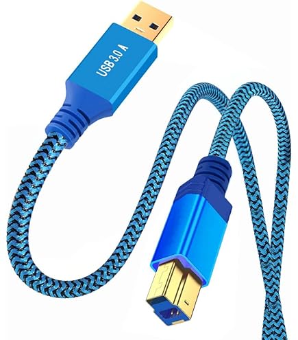 Clicktronic Cavo USB 2.0 A/B – 3 Metri, Alta Velocità 480 Mbit/s, Contatti Placcati Oro, Per Stampanti E Scanner - 6