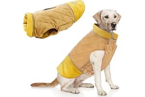 Idepet Cappotto per cani antivento Giacca invernale calda, Tuta da neve anti-neve Abbigliamento per cani per cani di taglia piccola e media con foro per imbracatura Blu Rosa Grigio