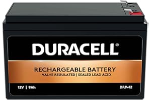 Duracell Original DR9-12 12V 9Ah Sealed Lead Acid Rechargeable Battery UPS Home Alarm Mobility Scooter Replaces PW91210 | CP1290 | Ultramax NP9-12 | E300 Replacement Battery Backup