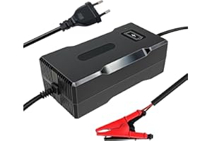YZPOWER Chargeur De Batterie 14.6V 10A pour Batteries Au Lithium 12V LiFePO4, Chargeur Intelligent 12V 4S à Courant Et Tension Constants, Chargeur De Batteries Rechargeables 12V LiFePO4