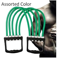 GJSHOP Adjustable Multi-Function 5 Rubber Tubes Chest Expander/Chest Developer/Rubber Rope/Chest Flexor/Muscle Pulling Exerciser/Muscle Workout Stretcher Home & Gym Equipment