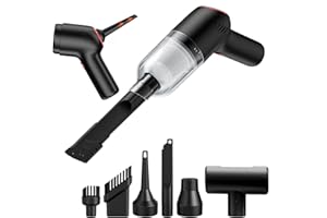 APPS2Car Aspirabriciole Senza Fili Potente, 12000Pa Aspirapolvere Auto, 3 In 1 Aspirabriciole Senza Fili con ricarica Type-C/2 filtri per Auto, Cucina, Casa, Pulizia, Capelli, peli di Domestici - Nero