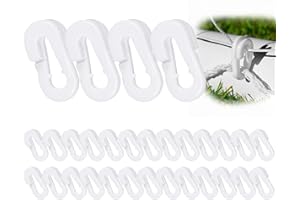 ZULBCEO Football Net Clips,30Pcs Soccer Goal Net Clips Soccer Goal Accessories Plastic Net Clips White Football Net Clips for Football, Soccer, Golf, Tennis Nets Essential for Outdoor Sports, Players