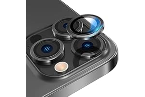 Niboow Kamera Linse Schutzfolie für iPhone 14 Pro/14 Pro Max, 9H Panzer Schutz Glas HD Objektivschutz, Unabhängig Aluminiumlegierung Linse Protector Hülle für iPhone 14 Pro/14 Pro Max-Schwarz