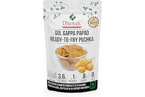 AOZA Dhawak Färdig att steka torr GOL Gappa (Pani Puri Papad) – 400 GMS.