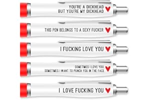 SILLY SENTIMENTS Filthy Sentiments Rude Love You Pen Pack - Funny Valentine's Day Gift - Rude Anniversary Gift - Funny Anniversary gift for Boyfriend or for girlfriend