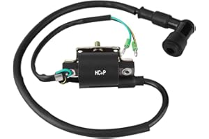 BEDIFFER Ignition Coil, 12V Metal and Plastic Engine Spark Coil Module, 14.5Inch Black Wiring Harness for Pit Dirt Bike ATV,ignition coil