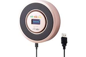 Gas Detectors Alarm-Ourjob, Household LPG/Natural/Coal Gas Combustible Gas Leak Monitor, Propane Butane Methane Gas Sensor, USB Powered, Digital Display, Sound Light Warning (Champagne)