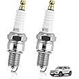 2 Pack F6RTC Car Spark Plugs Replacement Compatible for NGK BPR6ES, Bosch WR6DC WR7DC, Champion RN9YC RN10YC, Denso W20EPR-U, MTD 951-10292/751-10292, OEM Replacement, High Performance