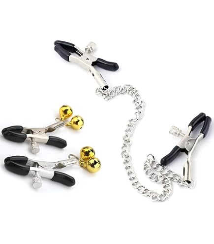 Pinces à Seins Magnétiques Dorées – Accessoire Fétichisme SM, Jeu De Pinces Pour Tétons, Style Fetish Fantasy