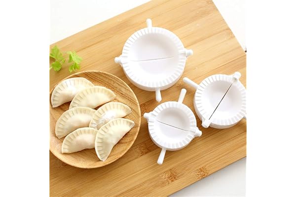 LAEMALLS Lot de 3 Moules a Ravioli, Coupeurs de Ravioli Empanada Ustensiles pour pâtes Moule et Pâte Pression Boulette Pie Maker Wrapper Découpe Pâte Accessoires de Cuisine, Plastique#1