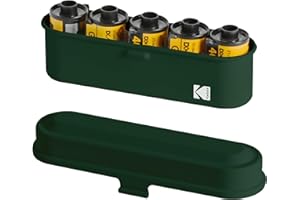 KODAK Estuche para 5 Rollos de películas de 35 mm, Caja compacta de Acero Retro para clasificar y Proteger Rollos de película (película no incluida)