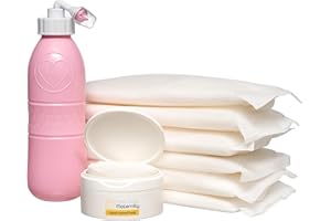 FIRST DAYS MATERNITY SUPPLIES First Days Maternity: las compresas frías instantáneas originales del Reino Unido para la recuperación posparto. (6 compresas frías+almohadillas de hamamelis y botella Peri (rosa)