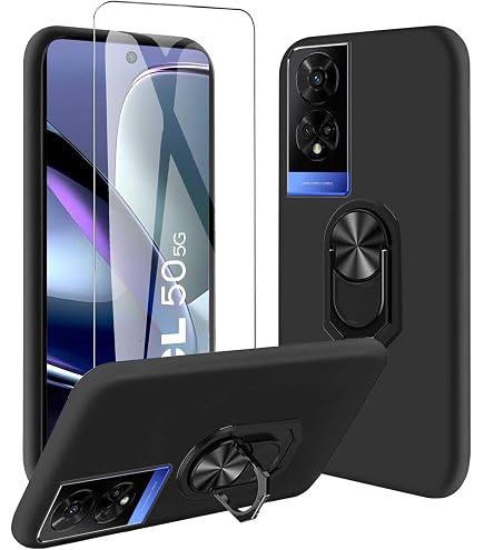 MIBZOR 3 in 1 Cover Compatibile con TCL 50 5G (6.6) e 2 Pezzi Vetro