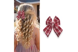 BOTTEGA DELLA PRINCIPESSA Fiocco capelli bambina tartan scozzese – fermaglio elegante per Natale, scuola e feste – accessori capelli natalizi bambina